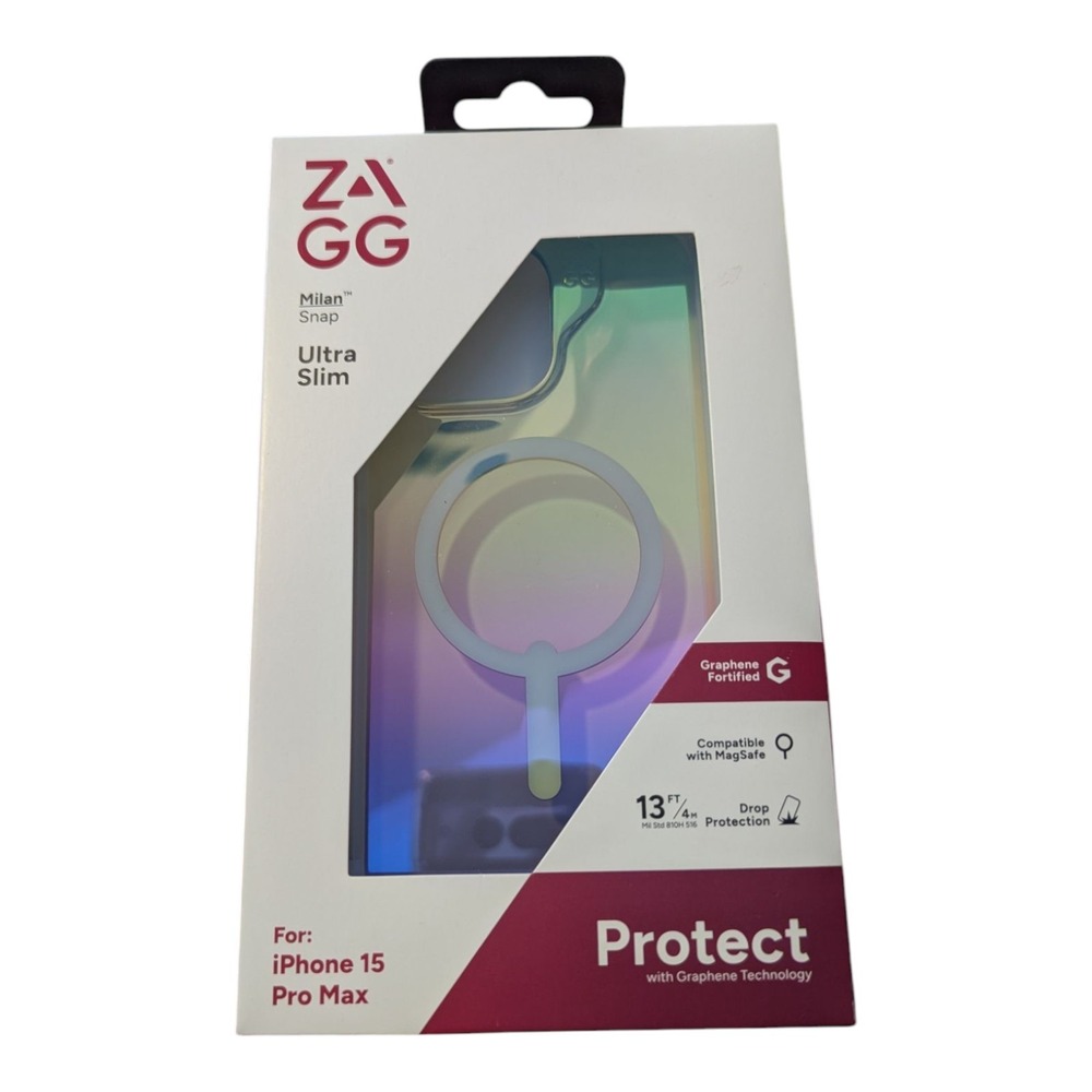G7. ZAGG Milan Snap Ultra Slim Phone Case Apple iPhone 15 Pro Max -‎ Iridescent